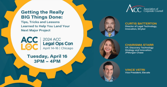 ACC Legal Ops Con Chicago - Speaking Session