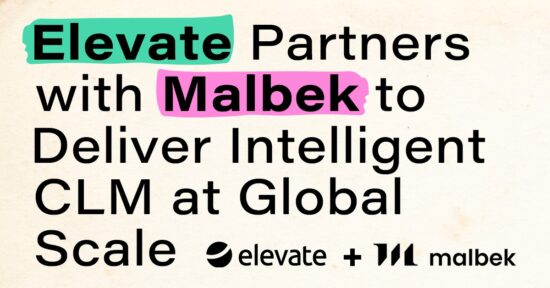 elevate partners with malbek to deliver intelligent clm at global scale banner