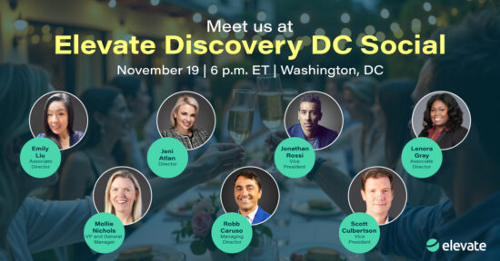 November 19 | Elevate Discovery DC Social - event banner