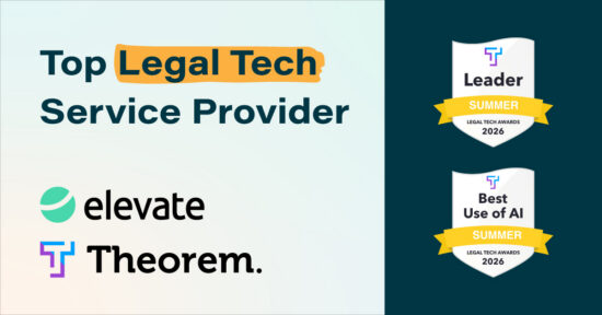 Theorem Marketplace Recognises Elevate for Legal Tech Excellence - news banner